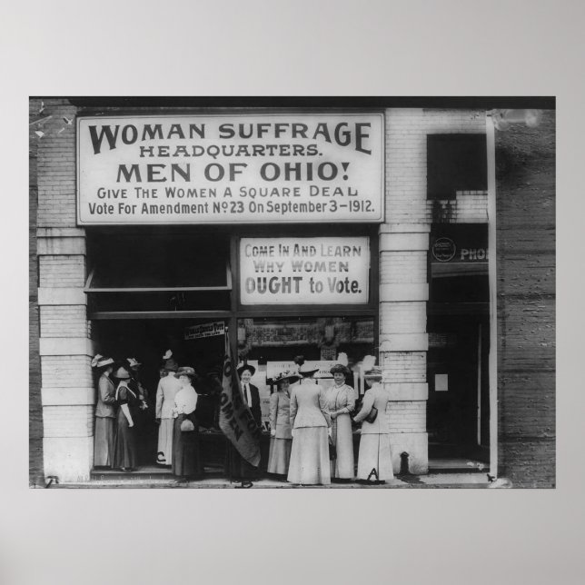 Poster Siège du Suffrage de l'Ohio à Cleveland (Devant)