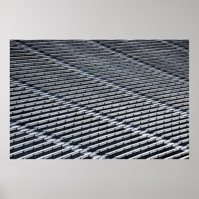 Poster Sièges vides de stade de football universitaire (Devant)