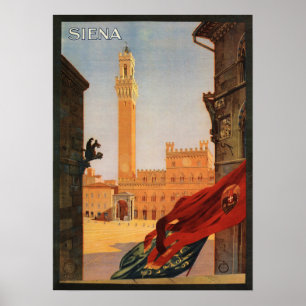 Poster SIENA Toscane ITALIE Vintage ENIT Tourisme Vacance