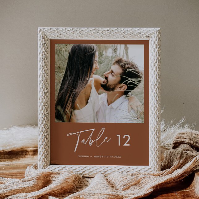 Poster SIENNA Bohemian Photo Table Numéro 8x10 (Créateur téléchargé)