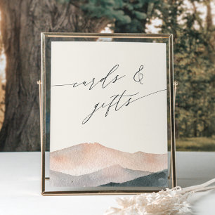 Poster Sierra Dusk Panneau Cartes et cadeaux de montagn