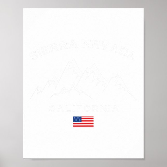 Poster Sierra Nevada California Ski Resort Souveni (Devant)