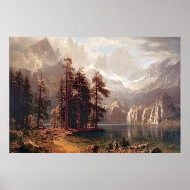 Poster Sierra Nevada d'Albert Bierstadt, 1871 (Devant)