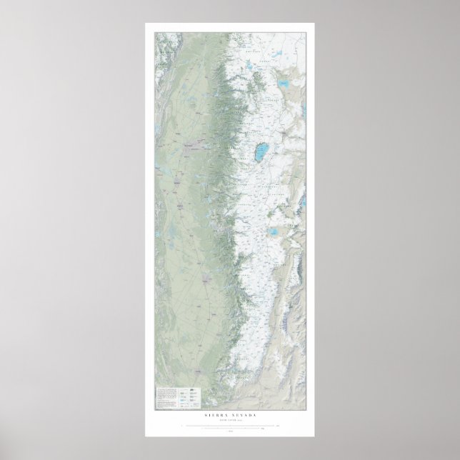Poster Sierra Snow Cover 2017 (Devant)