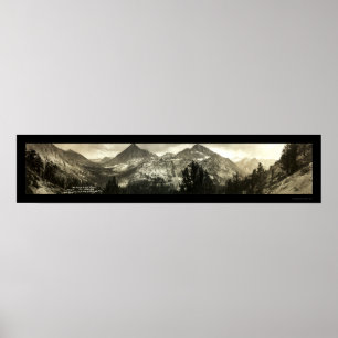 Poster Sierras Mt Brewer Photo 1911