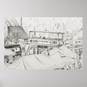 Poster Sierre à la course de montagne de Zinal la