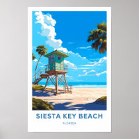 Siesta Key Beach Floride Travel Print