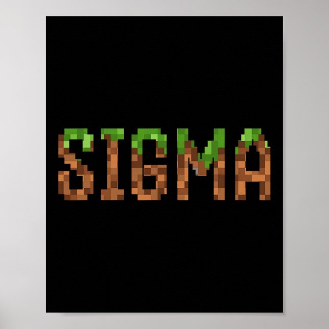 Poster Sigma - Jeu vidéo rétro Pixel Art 8 bits Pc Gamer  (Devant)