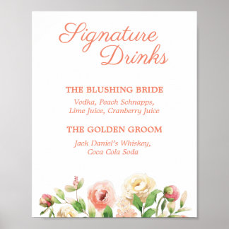Poster Signal boisson signature Spring Elegance