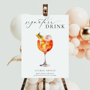 Poster Signal de boisson Ellesmere Modern Minimal Signatu