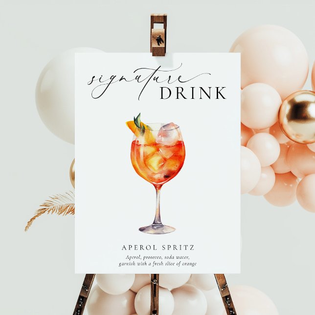 Poster Signal de boisson Ellesmere Modern Minimal Signatu (Créateur téléchargé)