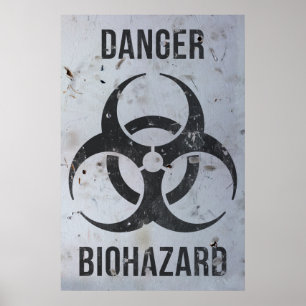 Poster Signal de danger biologique