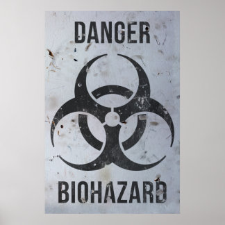 Poster Signal de danger biologique