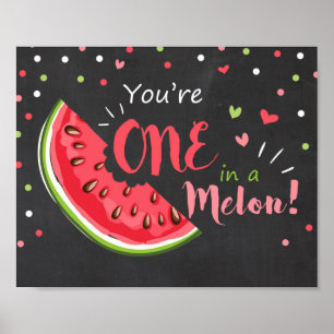 Poster Signal de fête Un dans un melon
