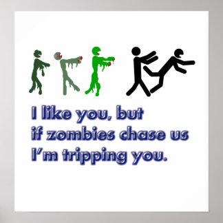 Poster Signal de voyage Zombies