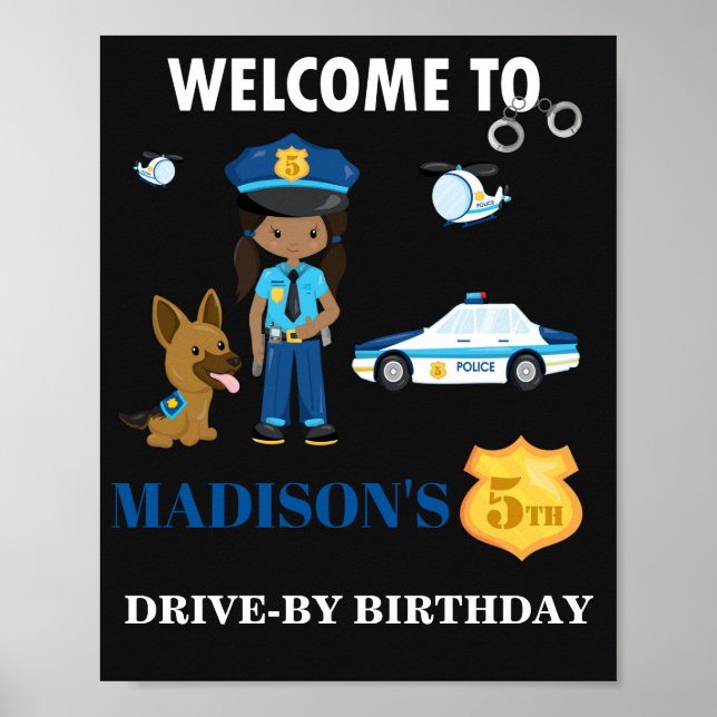 Poster Signal du parti d'accueil de la police (Devant)