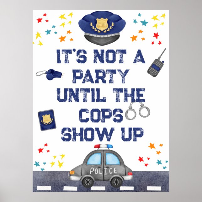 Poster Signal du parti de l'officier de police d'annivers (Devant)