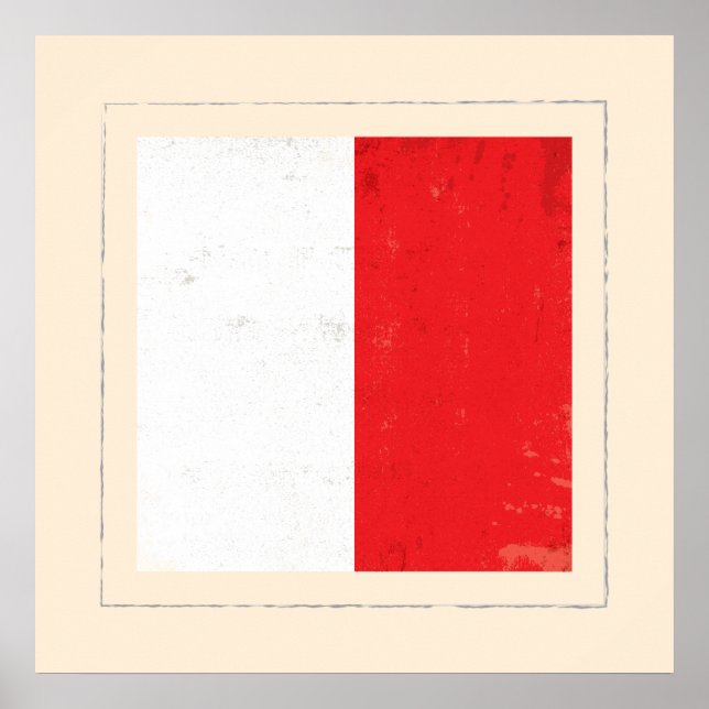 Poster Signal lettre nautique "H" (Devant)