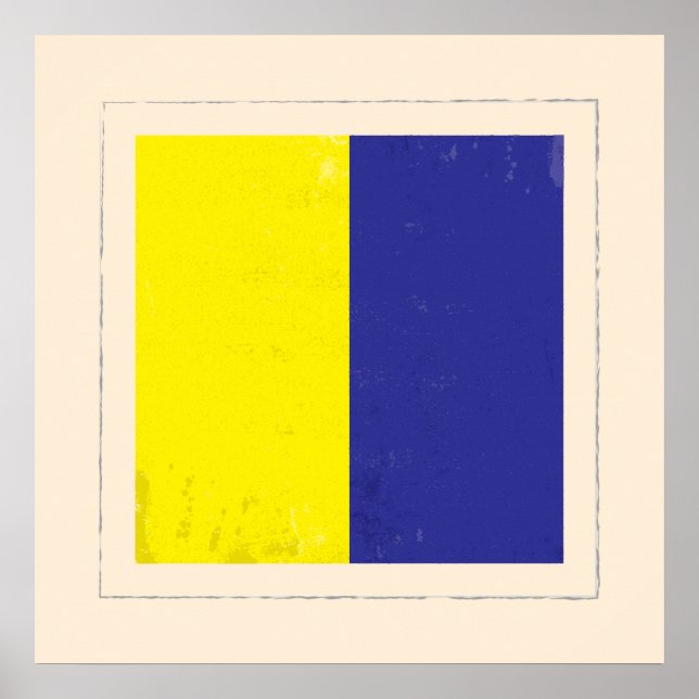 Poster Signal lettre nautique "K" (Devant)