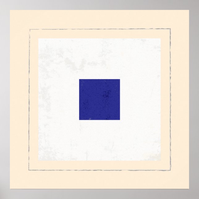 Poster Signal lettre nautique "S" (Devant)