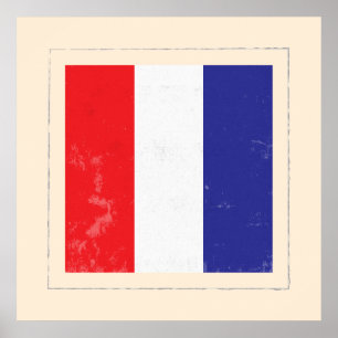 Poster Signal lettre nautique "T"