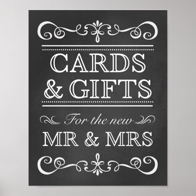 Poster Signal mariage - Cartes et Cadeaux Panneau de sign (Devant)