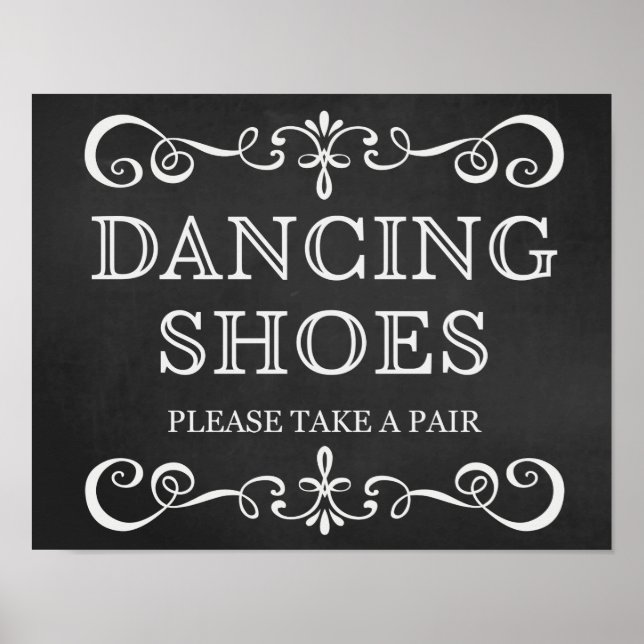 Poster Signal mariage - Chaussures dansantes Panneau de s (Devant)