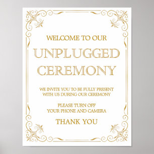 Poster Signal Mariage de cérémonie débranché   Gatsby Art