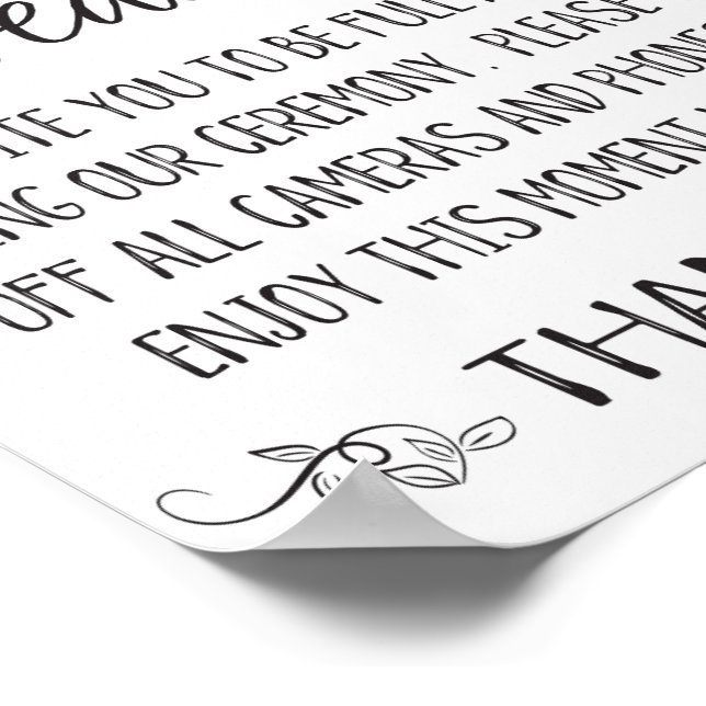 Poster Signal Mariage débranché, Mariage Printables" (Coin)