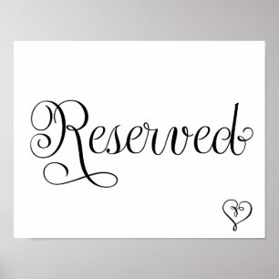 Poster Signal Mariage réservé