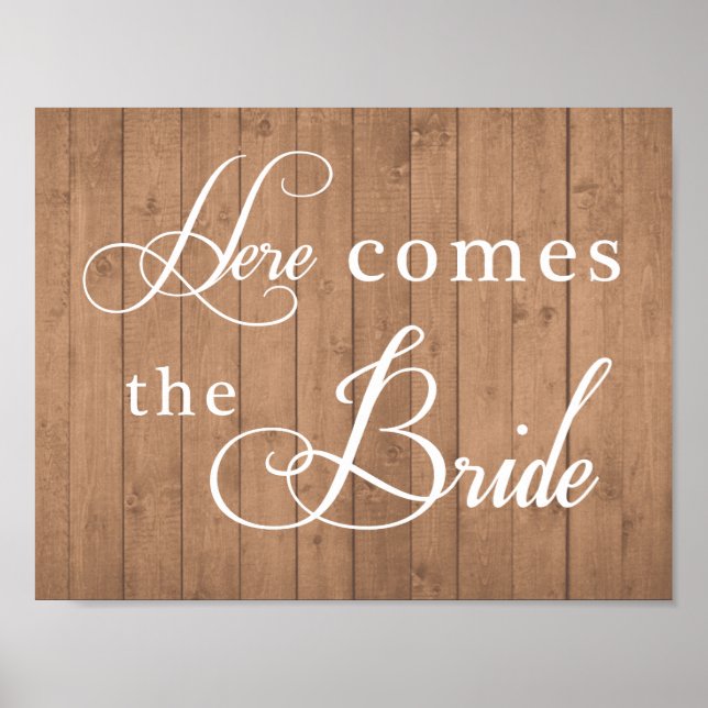 Poster Signal mariage - Voici la Mariée (Devant)