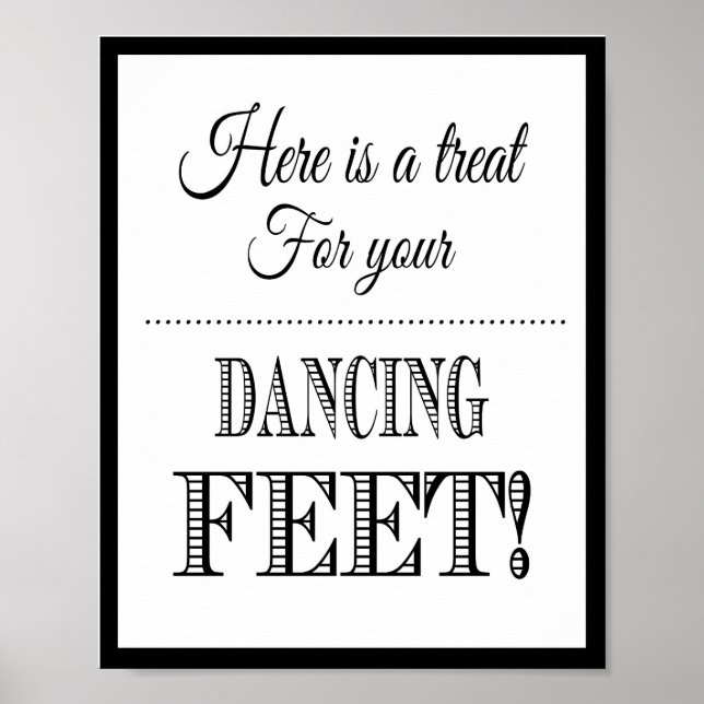 Poster Signal mariage Voici un régal pour vos pieds dansa (Devant)