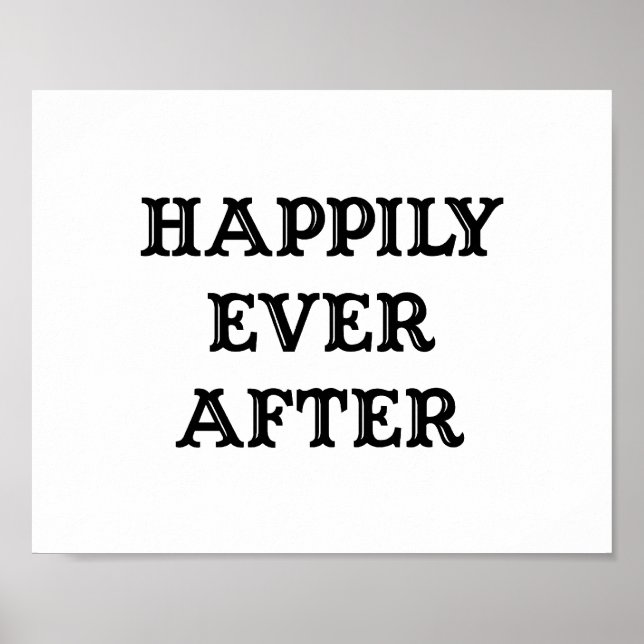 Poster Signal photo prop mariage "Happily Ever After" (Devant)