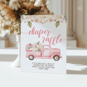 Poster Signal rabat citrouille Baby shower camion