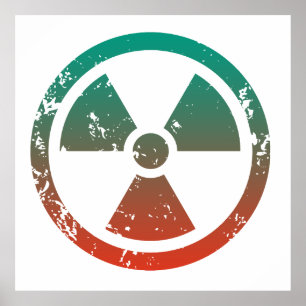 Poster Signal radioactif nucléaire