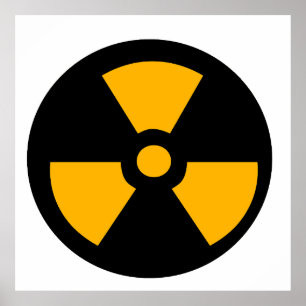 Poster Signal radioactif nucléaire