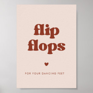 Poster Signal Retro élégant Mariage rose Peach