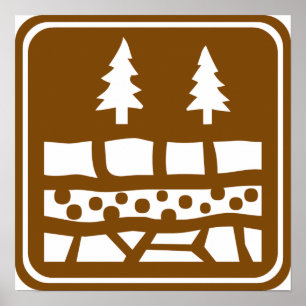 Poster Signal routier d'attraction géologique