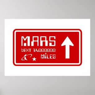Poster Signal routier de Mars