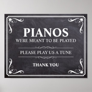 Poster Signal vintage Les pianos étaient destinés