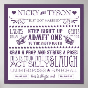 Poster Signalisation de la cabine photo