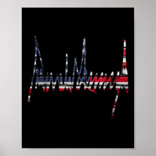 Poster Signature 2024 Président Patriotic American Flag U
