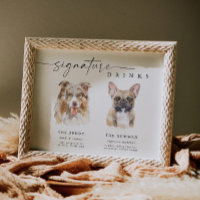 Signature Chien moderne Boissons Mariage Bar Anima