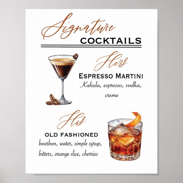 Poster Signature Cocktails (Devant)