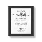 Signature Cocktails Élégant Script Mariage Signal