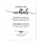 Signature Cocktails Élégant Script Mariage Signal