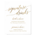 Signature de calligraphie or Élégante Boissons Sig
