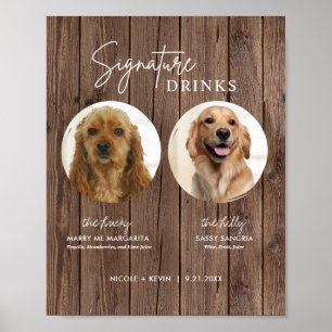 Poster Signature de chien imprimable Boissons Signal de M