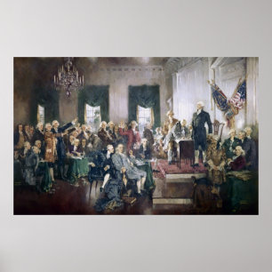 Poster Signature de la Constitution par Howard C. Christy