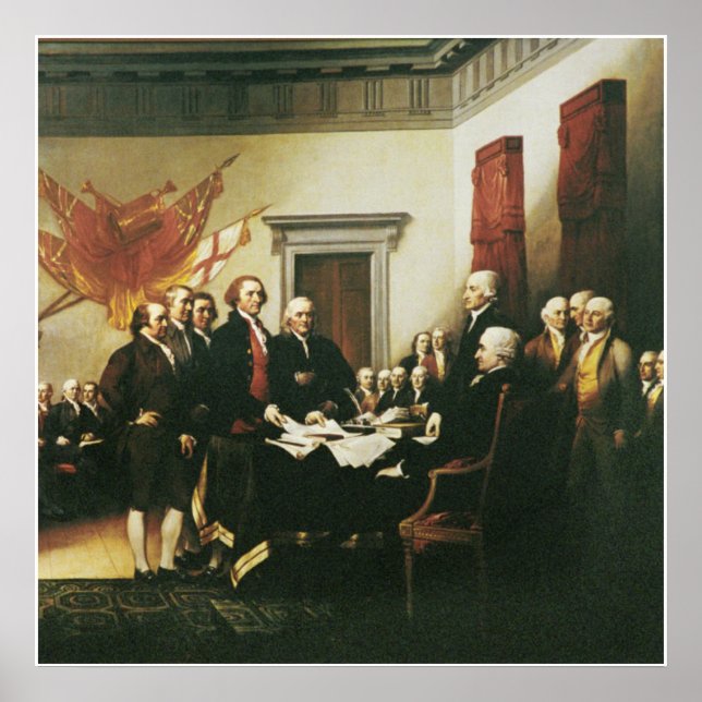 POSTER SIGNATURE DE LA DÉCLARATION D'INDÉPENDANCE (Devant)